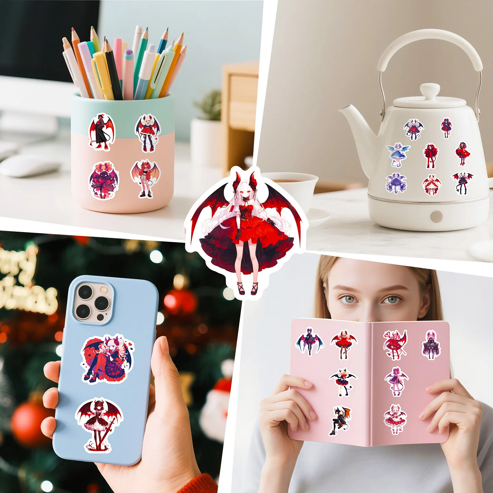 56PCS Lolita Stijl Demon Ioli Stickers Cartoon Meisje Graffiti Versieren DIY Laptop Telefoon Skateboard Gitaar Speelgoed Water Cup Decals