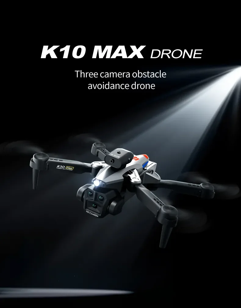 Imagem -04 - Quadcopter Dobrável com Evitar Obstáculos para Fotografia Aérea K10 Max Drone Câmera Câmera 4k Profissional 8k hd Brinquedo Presente Novo