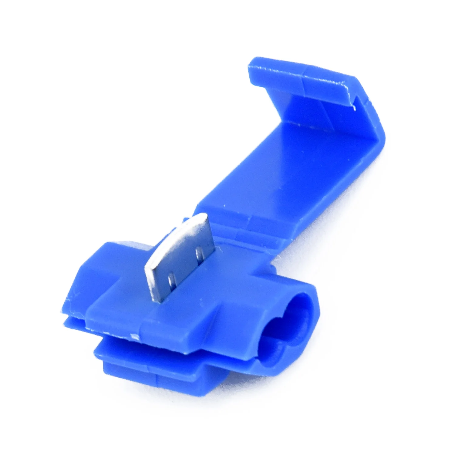 50pcs Quick Splice Terminals Blue Electrical Lock Wire Connectors Quick Splice Terminals Crimp Vehicle Electronics