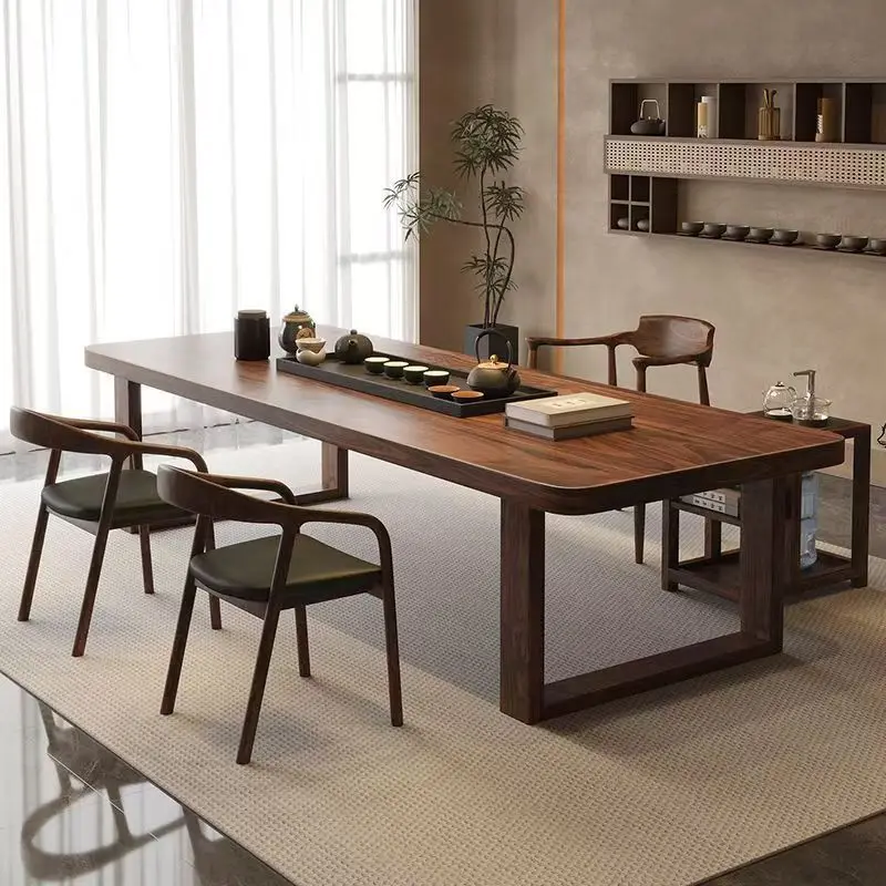 

South American walnut solid wood large board tea table home dining table office