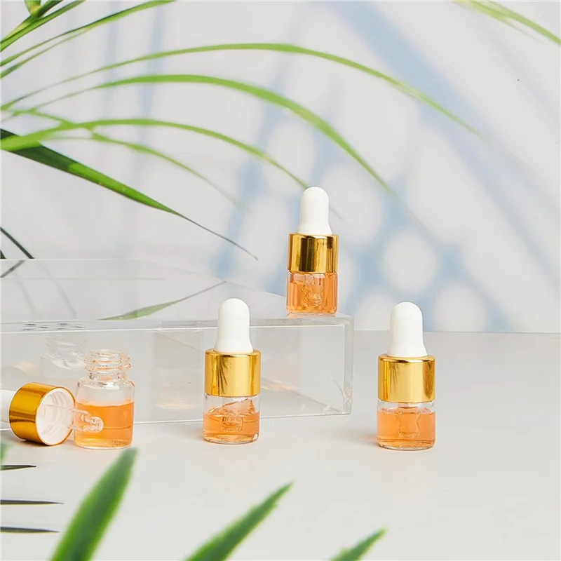 

AA49 200Pcs Mini Glass Dropper Bottle Bulk Clear Essential Oil Dropper Bottles Small Glass Dropping Sample Containers 1 Ml