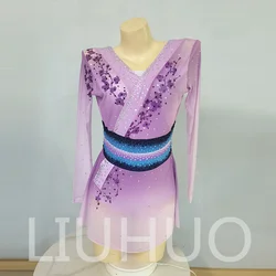 LIUHUO Ice Figure Skating Dress Girls Women Teens Stretchy Spandex Competition Wholesale