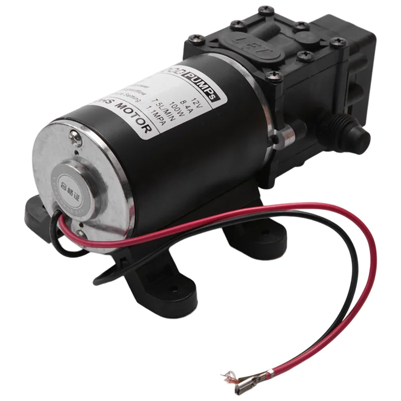 

12V 100W High Pressure Self Priming Water Pump 160Psi 8Lpm Caravan Camping Boat