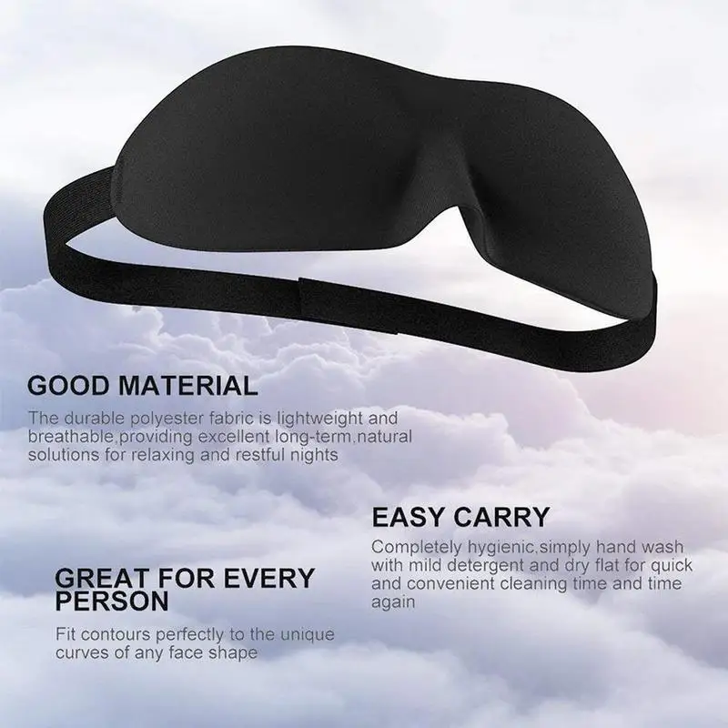 Eye Mask for Sleeping Cover 3D Contoured Cup Blindfold Concave Molded Night Sleep Shade Block Out Light For Women Men Eyepatch