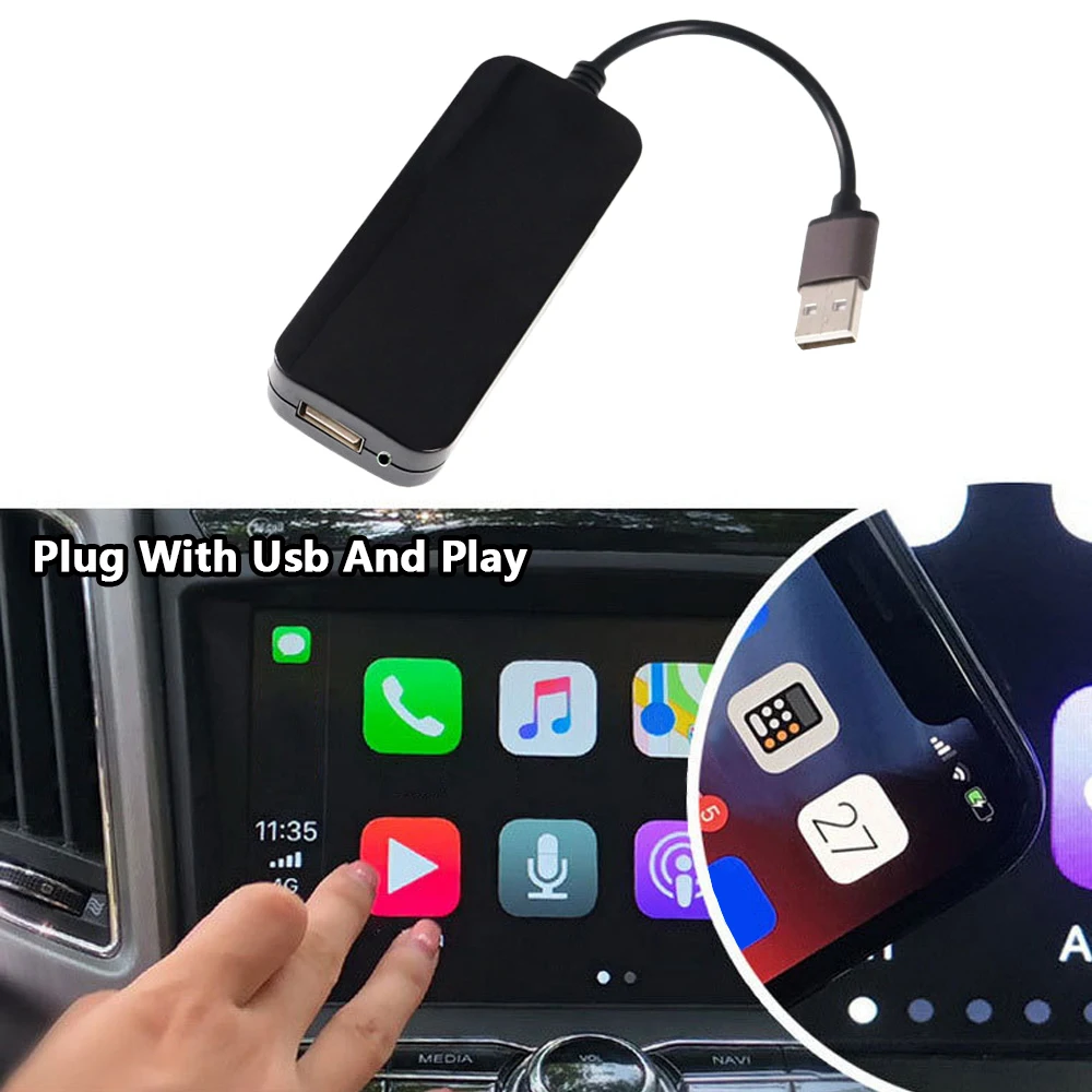 Projection Screen And Cell Phone Full Application Fit For Ios And Android Phone System Car Play Adapter with Voice Control