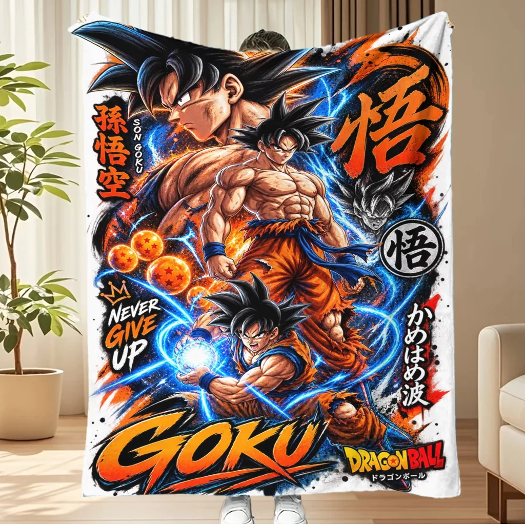 Home Bathroom Fan - Dragon Ball Goku Anime Flannel Blanket