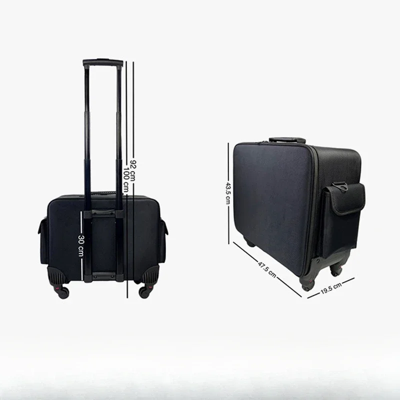 Professionele Make-Up Case Make-Up Kunstenaar Trolley Case Multi-Functionele Manicure Box Tattoo Artist Draagbare Gereedschapskist Grote Capaciteit