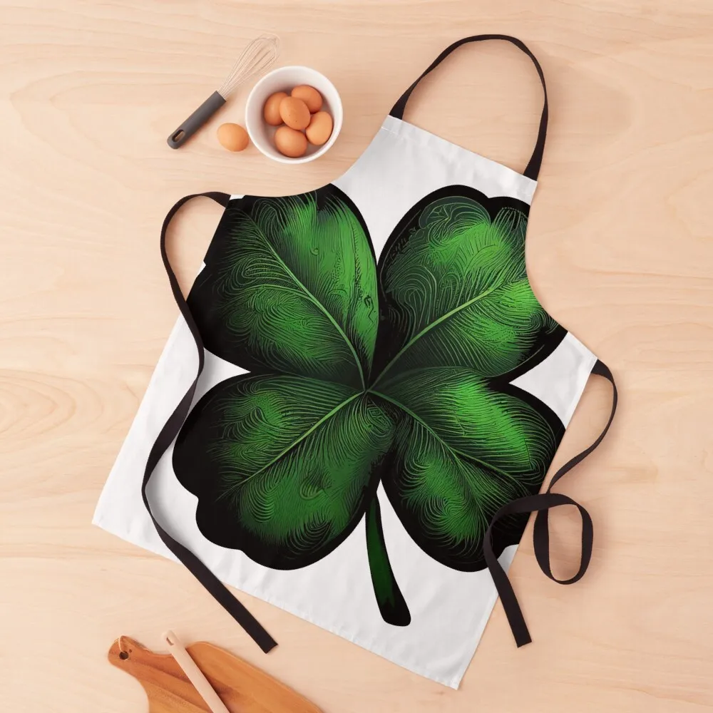 Four-Leaf Clover Apron Hairdresser Apron Kitchen Apron Woman Kitchen Items For Home Aprons Ladies