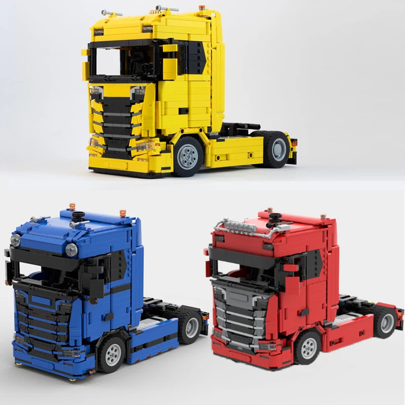 

1569PCS Scanied 770S Engineering Container tractor unit Dump Truck Tower Head model DIY creative ChildToy gift technology Blocks