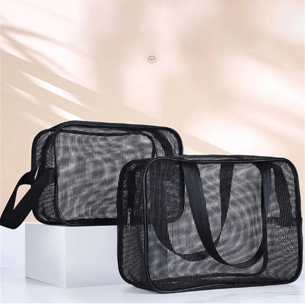 Creative Travel Storage Bag with Full Mesh Mesh, Cosmetic Storage Bag, Hand in Hand with Toiletries Bag