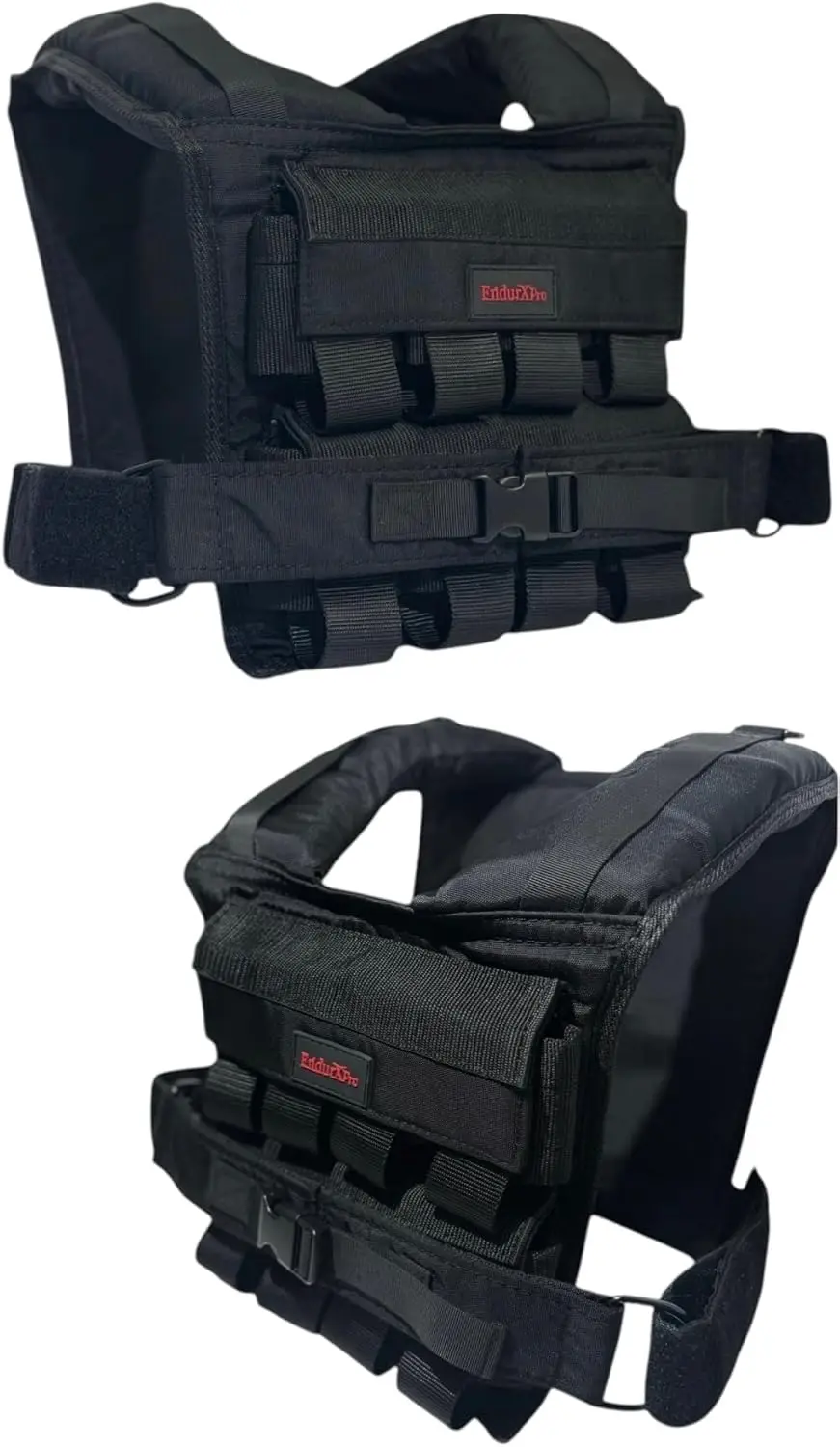 سترة مرجحة 25 رطل - سترة تمرين مرجحة مع أوزان حديدية قابلة للإزالة، سترة تمرين مرجحة شديدة التحمل للتدريب الوظيفي #4