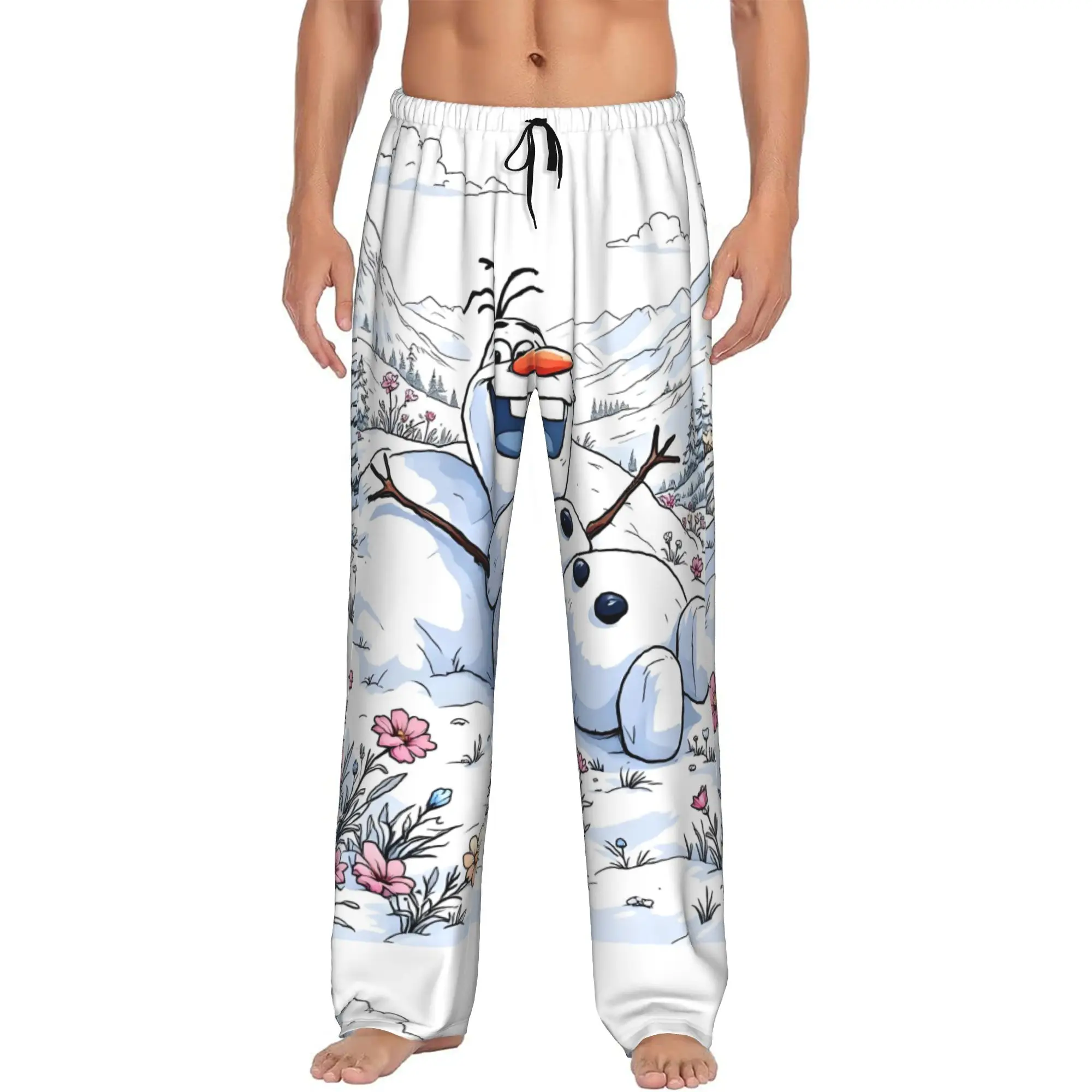 

Custom Print F-Frozen Cartoon Pajama Pants Men Sleep Sleepwear Bottoms with Pockets