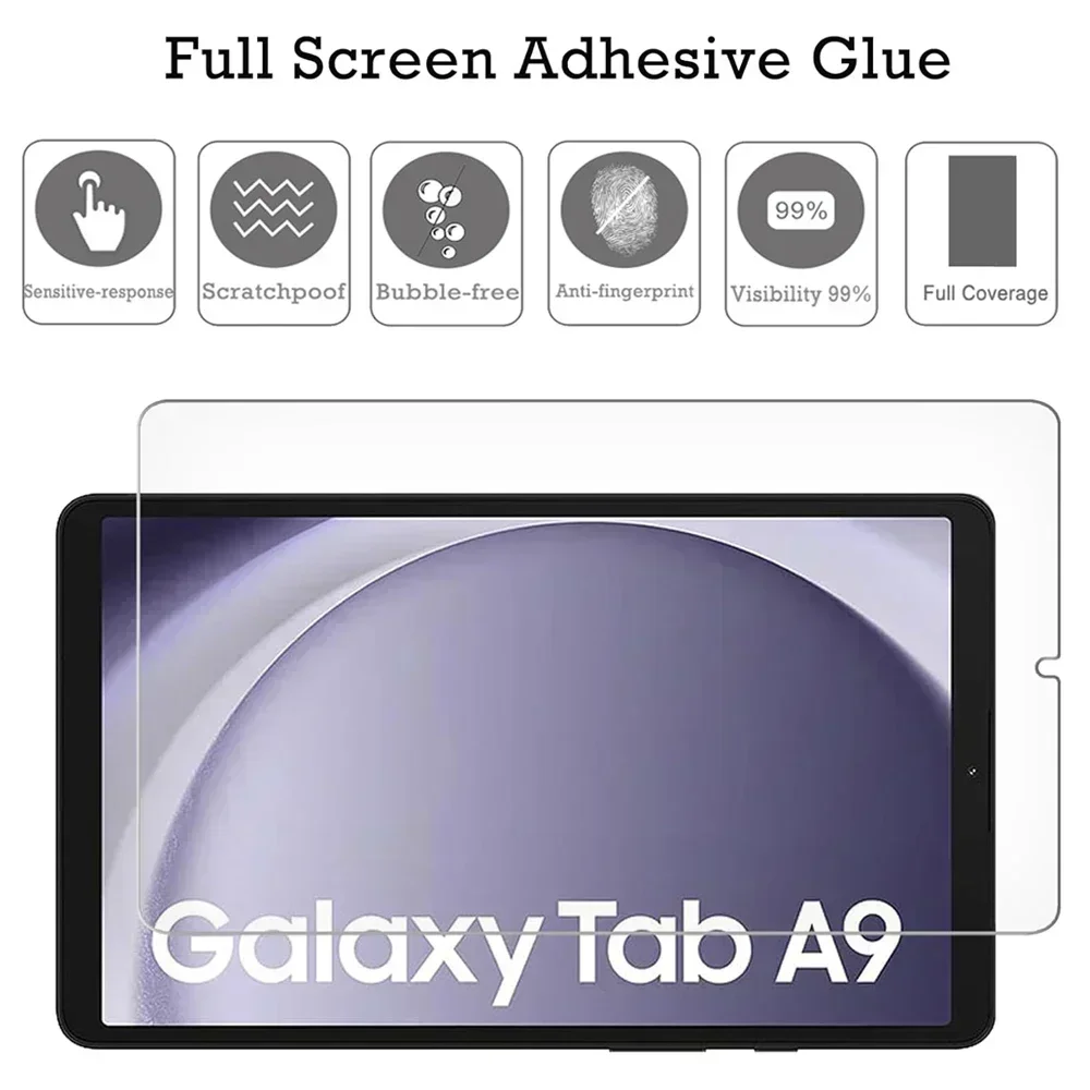 Screen Protector For Samsung Galaxy Tab A9 8.7 Inch Tablet Protective 2023 SM-X110 X115 Scratch Resistant HD Tempered Glass Film