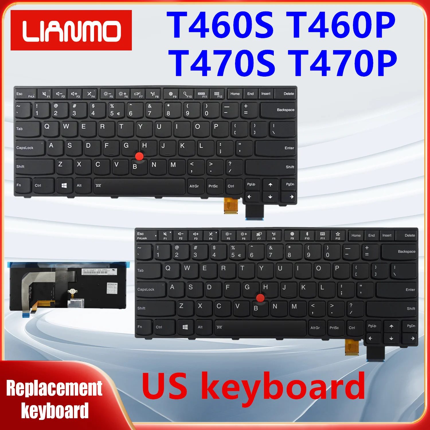 Подходит для Lenovo Thinkpad T460S T470S T460P T470P клавиатура ноутбука США с подсветкой