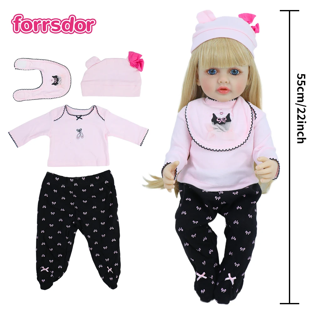 roupas-de-boneca-reborn-adequadas-para-22-polegadas-55cm-feitas-a-mao-princesa-conjunto-de-vestido-acessorios-para-meninas-presente-de-aniversario