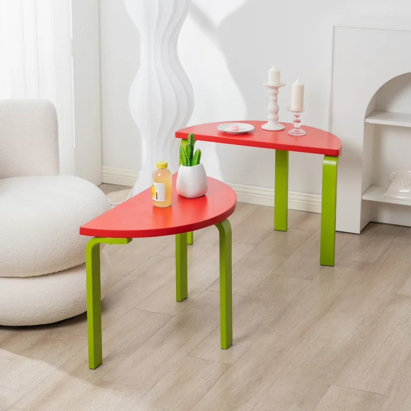 Living room round combination coffee table sofa edge round household splicing storage corner table