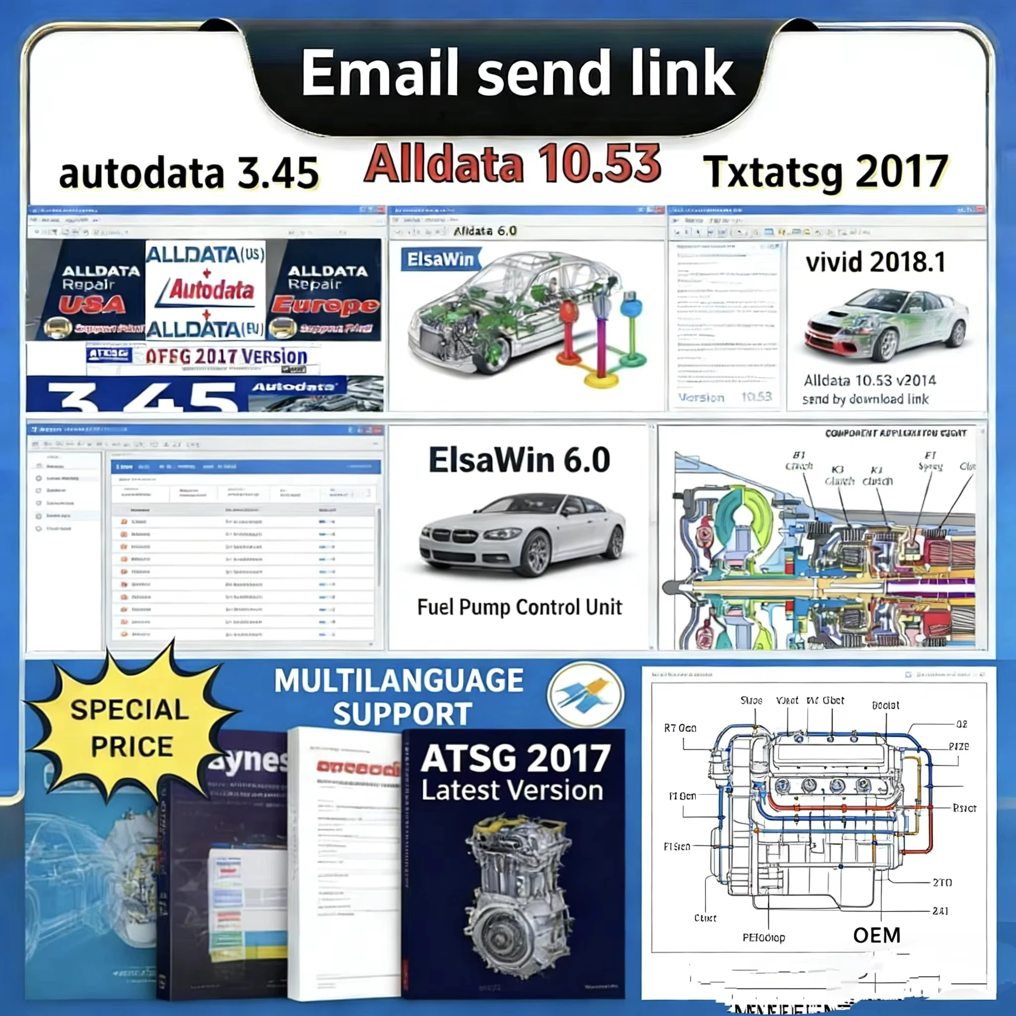 

Hot-selling ATSG 2017 Automatic Transmission Maintenance Car Repair Software Unit Fault Detection Tool 2026 Edition