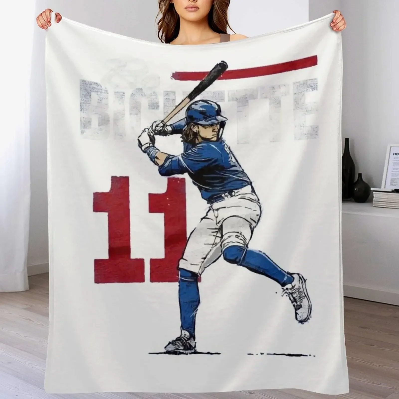 Bo Bichette Essential Throw Blanket valentine gift ideas Thins Bed linens Blankets