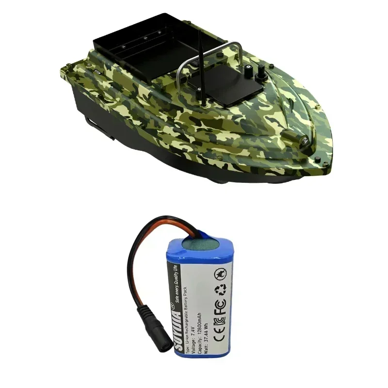 7.4V Rechargeable Battery2S2P 12800mAh Lithium Battery Suitable for Remote Control Fish Finder Fishing Bait Boat Toy Accessories