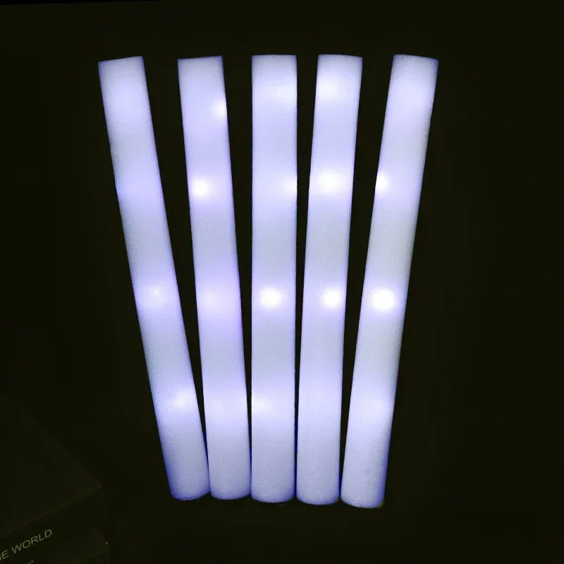 30/60/80/100/120Pcs Glow Sticks RGB LED Glow Foam Stick Bulk Colorful LED Cheer Tube Dark Light Birthday Wedding Party Supplies image 3