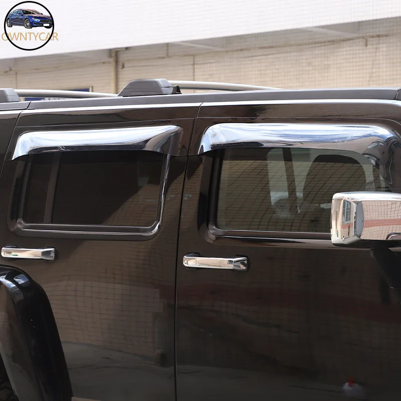 For Hummer H2 H3 2003-2009 ABS Car Exterior Visor Vent Shades Window Sun Rain Guard Deflector Car Accessories