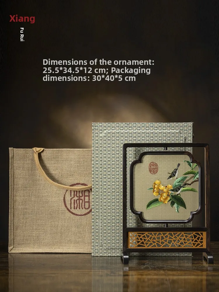 

Новинка: Двусторонняя вышивка ручной работы Xiang Transmitted Gift Zhi Guang Tan Mouth Flower id Purple Light, украшение с цветочным узором.