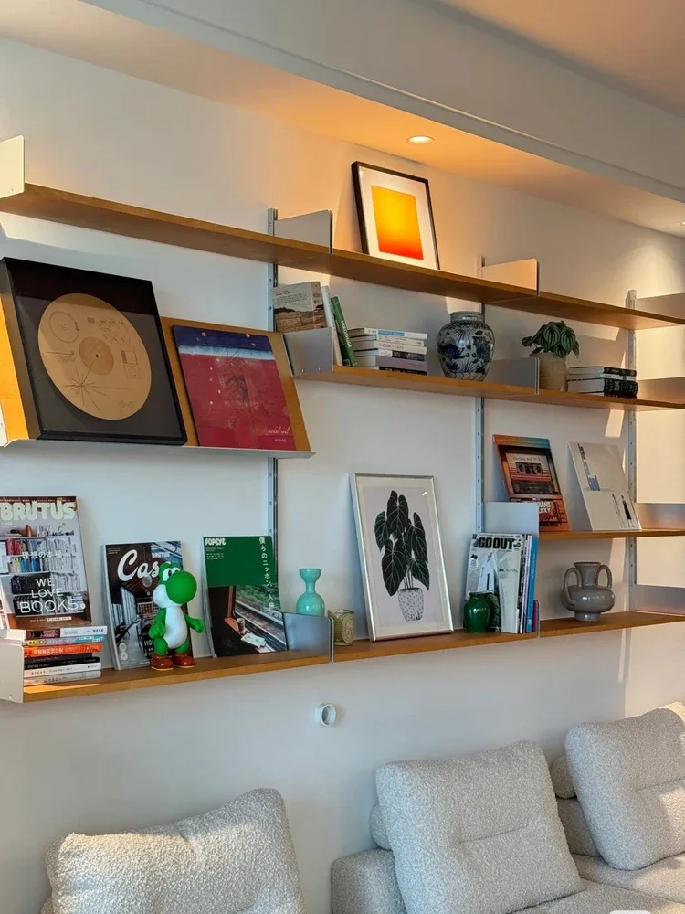 Living room wall shelf, sofa back display bookshelf