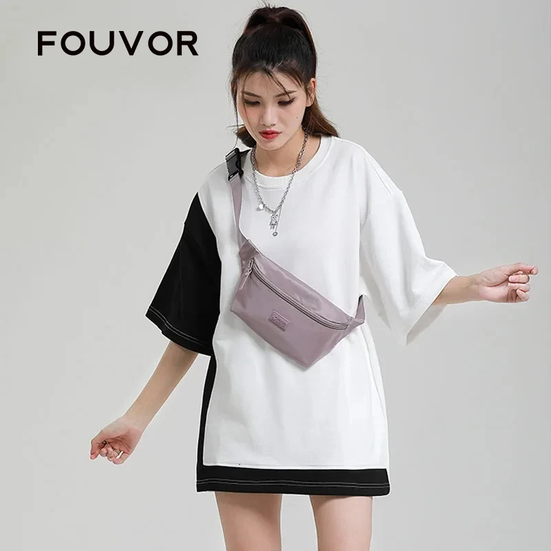 

Fouvor Women Nylon Chest Bag Fashion Zipper Phone Bag 2026 Trend Lightweight Outdoor Casual Sports Travel Fanny Packs 3013-06