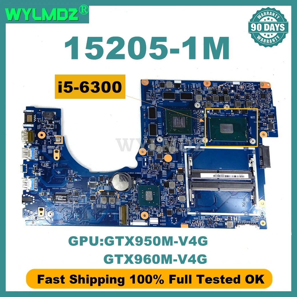 Placa base de 15205-1M para la placa base del ordenador portátil ACER Aspire VN7-792 VN7-792G con i5-6300HQ CPU GTX950M/GTX960-V4G GPU probado OK