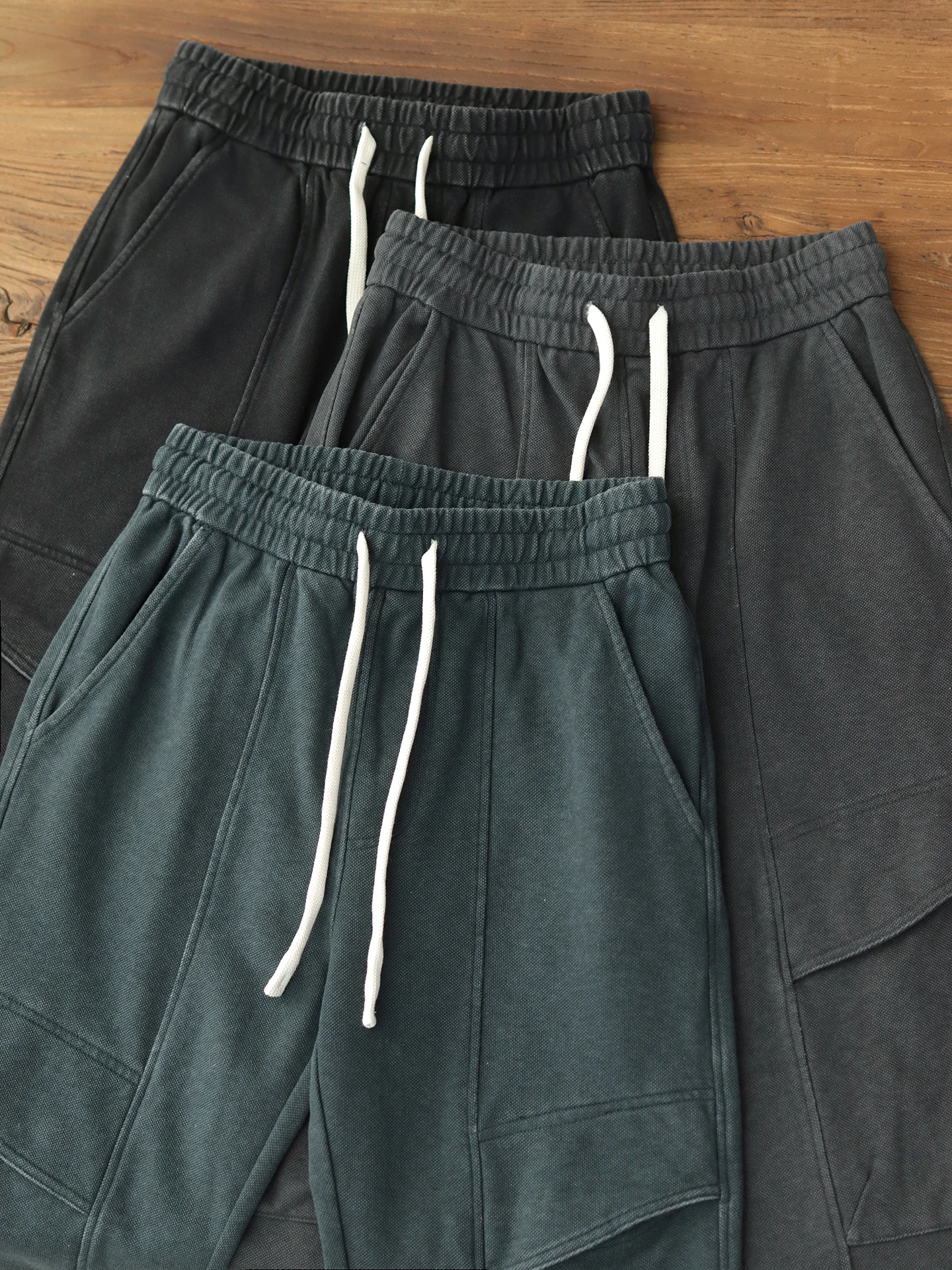 

Осень-зима, новые трикотажные спортивные штаны из 100% хлопка, мужские флисовые потертые и потертые повседневные брюки с эластичной резинкой на талии