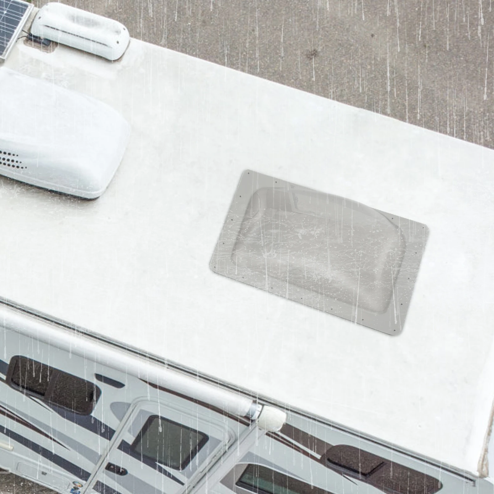 

Внешний купол для люка автодома 14 x 22 дюйма | Дымчатое УФ-стойкое окно для крыши автодома из поликарбоната, универсальная замена для прицепов-дач и кемперов