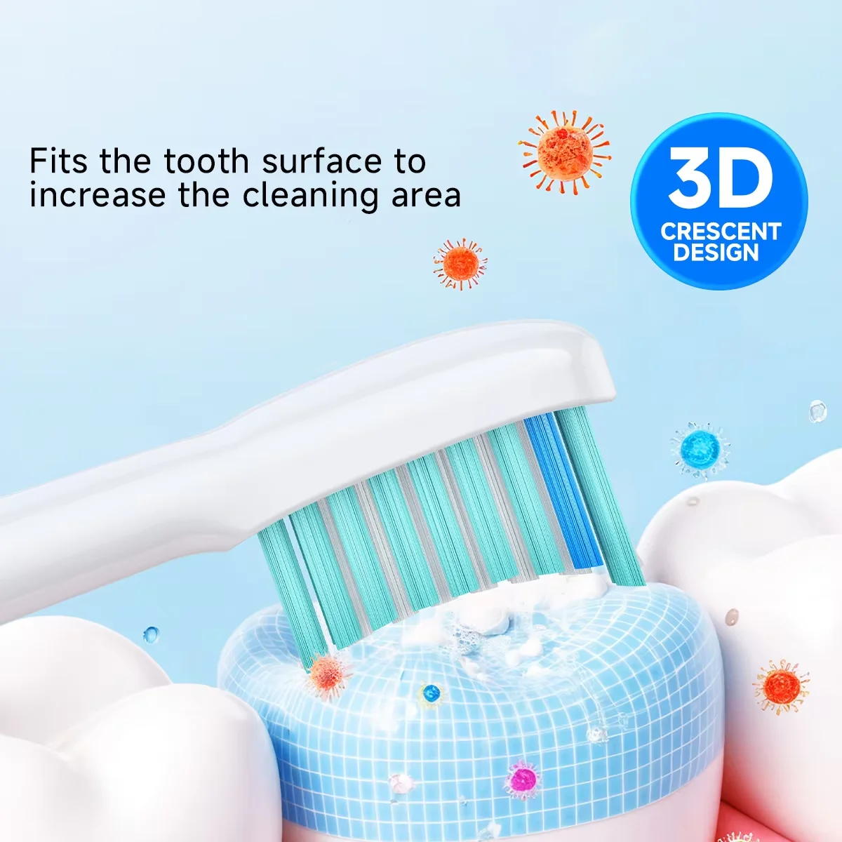 

8Pcs Replacement Brush Heads Compatible with Philips Sonicare DiamondClean HX3/HX6/HX9 Series Electric Toothbrush Heads HX6064