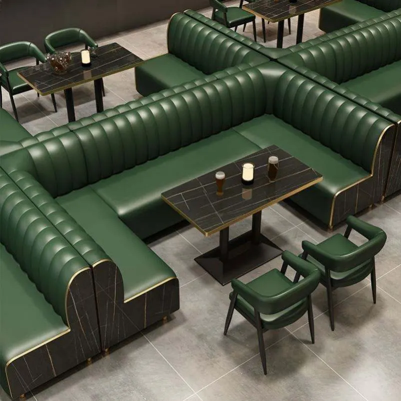 & Modern Design Leather Sofa for Outdoor Indoor Use Durable KTV Bar Hotel Restaurant Furniture for School Wood Panel Material