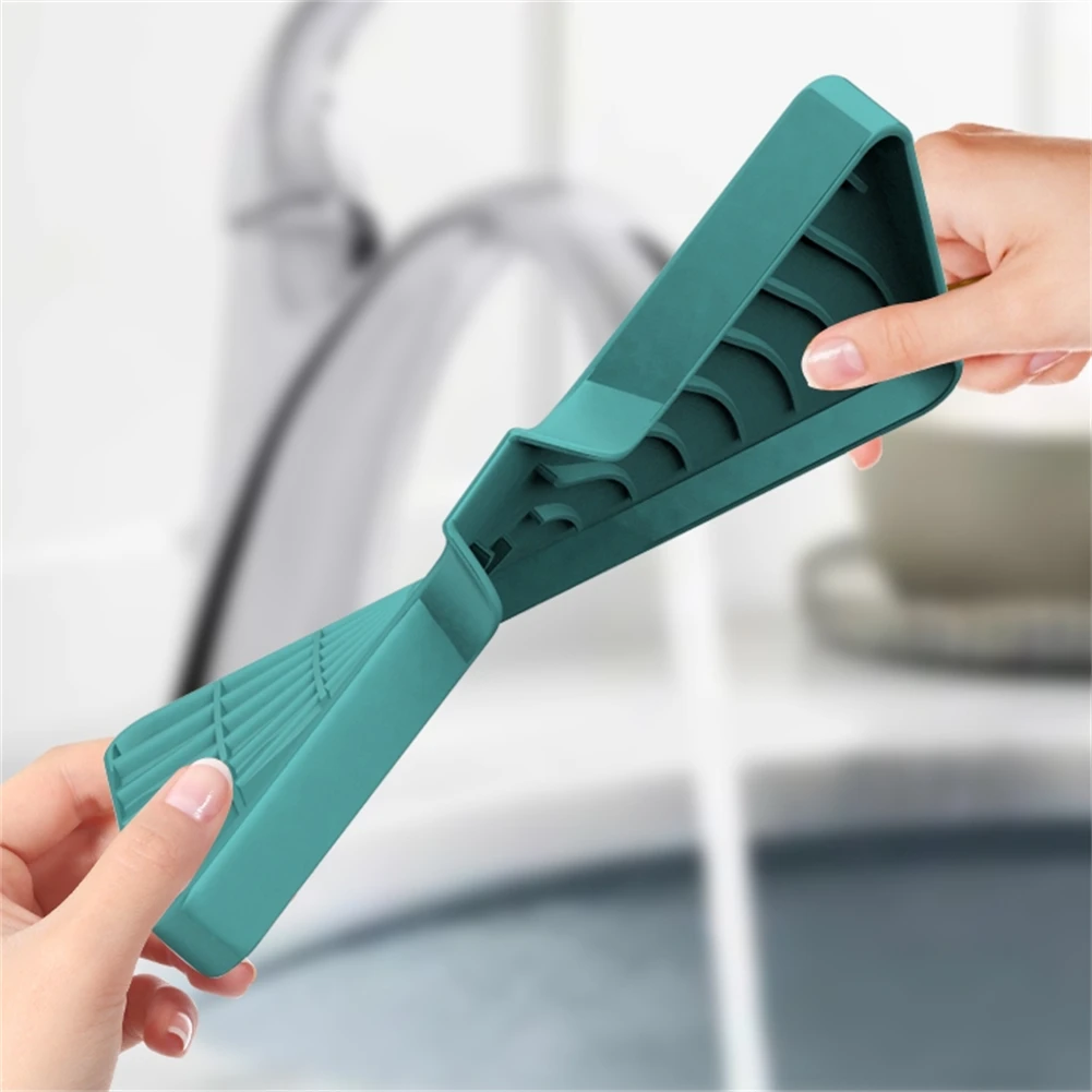 Silicone Draining Board Mat Dish Drying Mat Folding Draining Mat Large Drain Pad Eco-Friendly Drainer Mat With Drain Lip