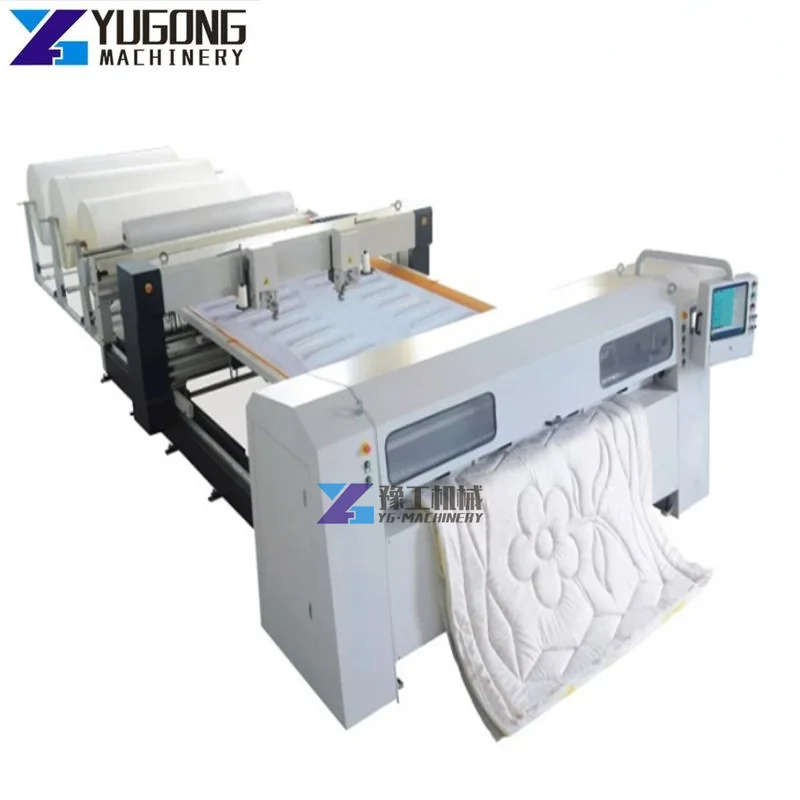 Automatic Computerized Single Needle continuous mattress quilting cutting machine home textile blanket bed sofa making machinery