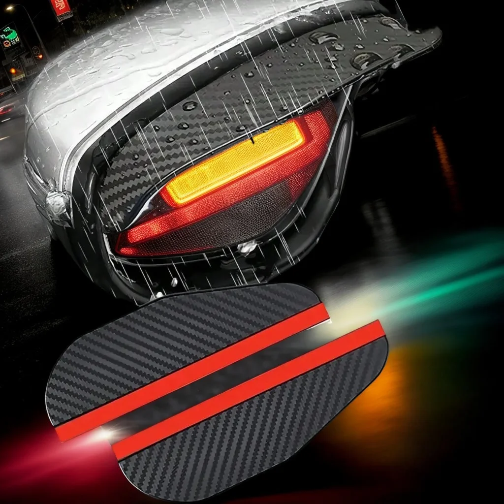 

2pcs Upgraded Carbon Fiber Car Rain Eyebrow - Universal Rearview Mirror Rain Protection
