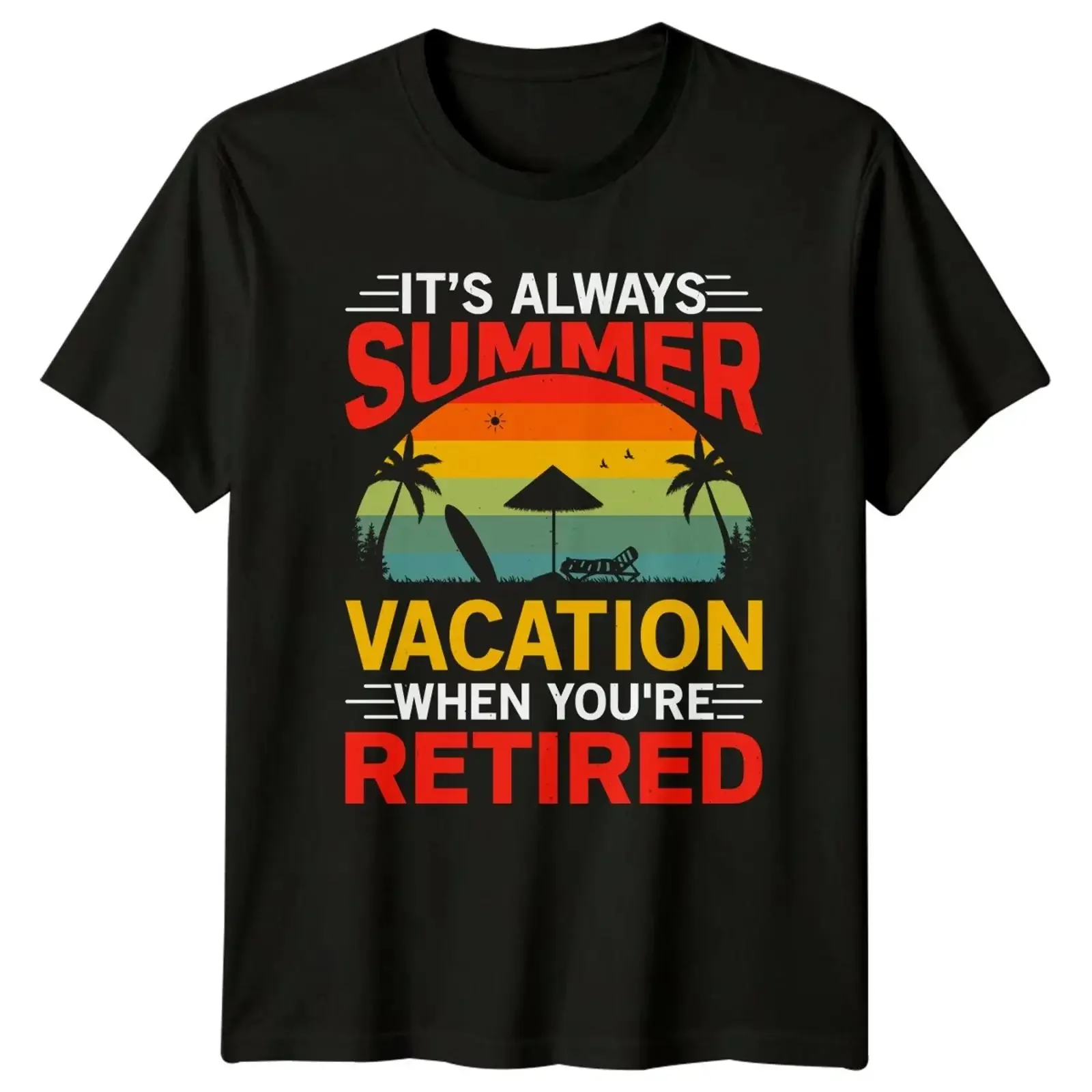 Its Always Sommerurlaub Wenn T Shirt Strand Ruhestand Geschenk für Sie und Ihn vintage Washed Versatile Casual designer clothes