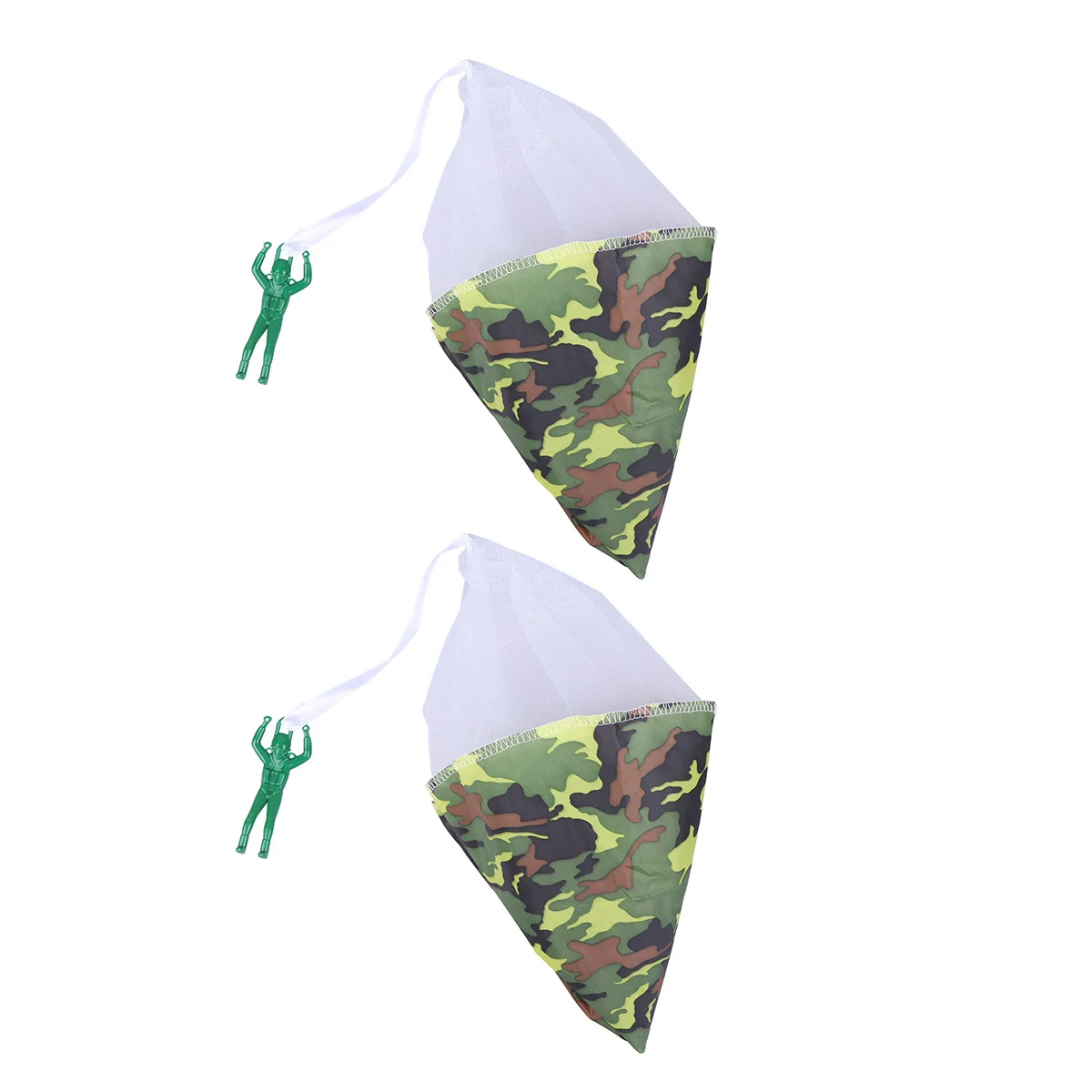 2 Pcs Flying Toys Small Parachute Mini Camouflage Outdoor Kids Child Children's