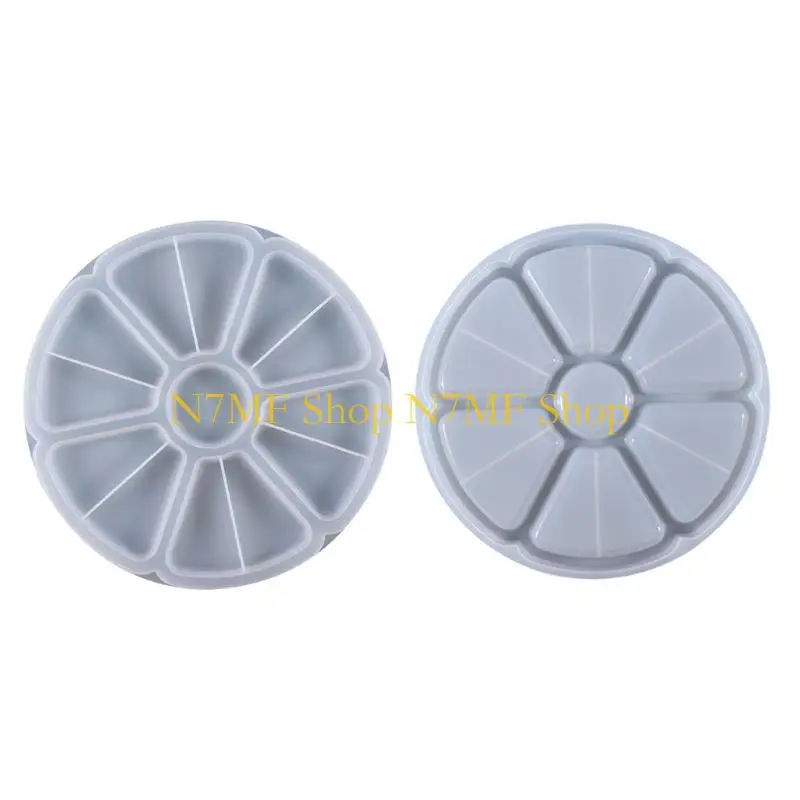 

N7MF Petal Shaped Nut Fruit Tray DIY Mold Tray Serving Board Resin Mold