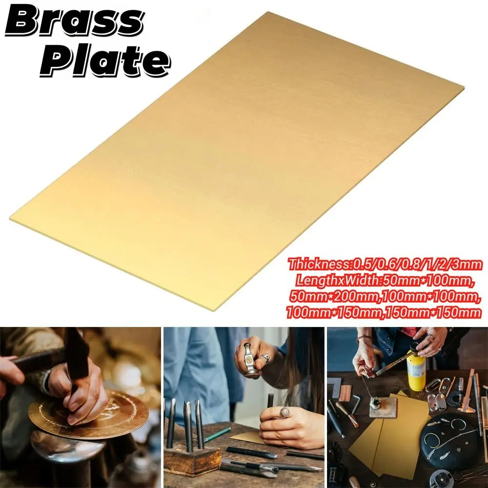 Brass Sheet Thickness 0.5/0.8/1mm Brass Plate Cutting CNC Frame Model Mould DIY Contruction Brass Pad
