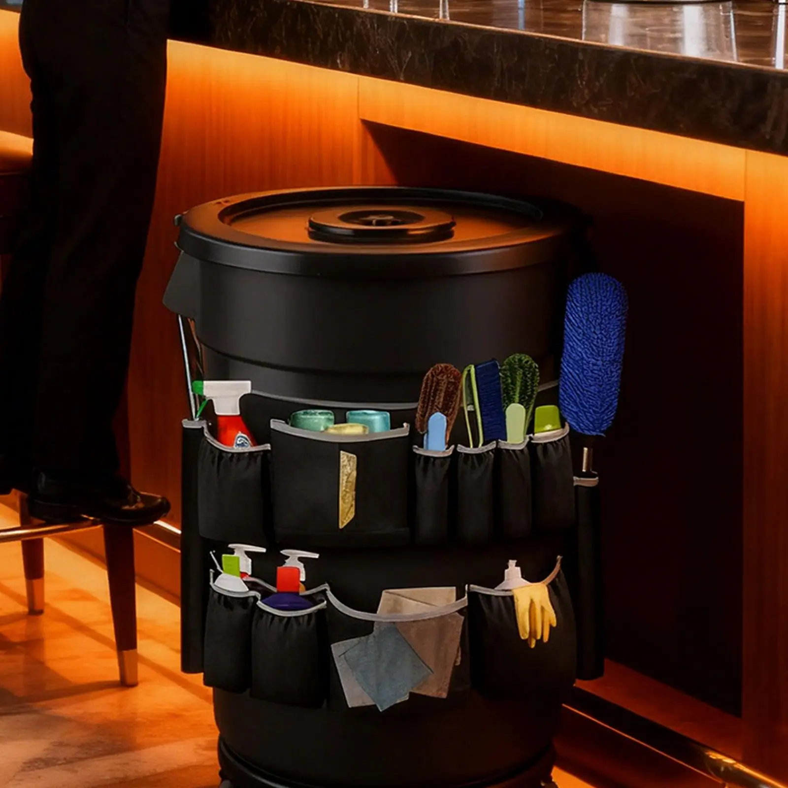 

Bucket Tool Bag Organizer, Waterproof Garbage Bin Caddy Organizer for Janitorial Duties