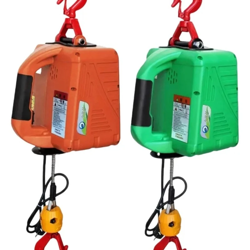 Electric Hoist Portable Power Electric Winch Crane with Remote Control 500KG Capacity 7.6M Maximum Lifting Height 1500W