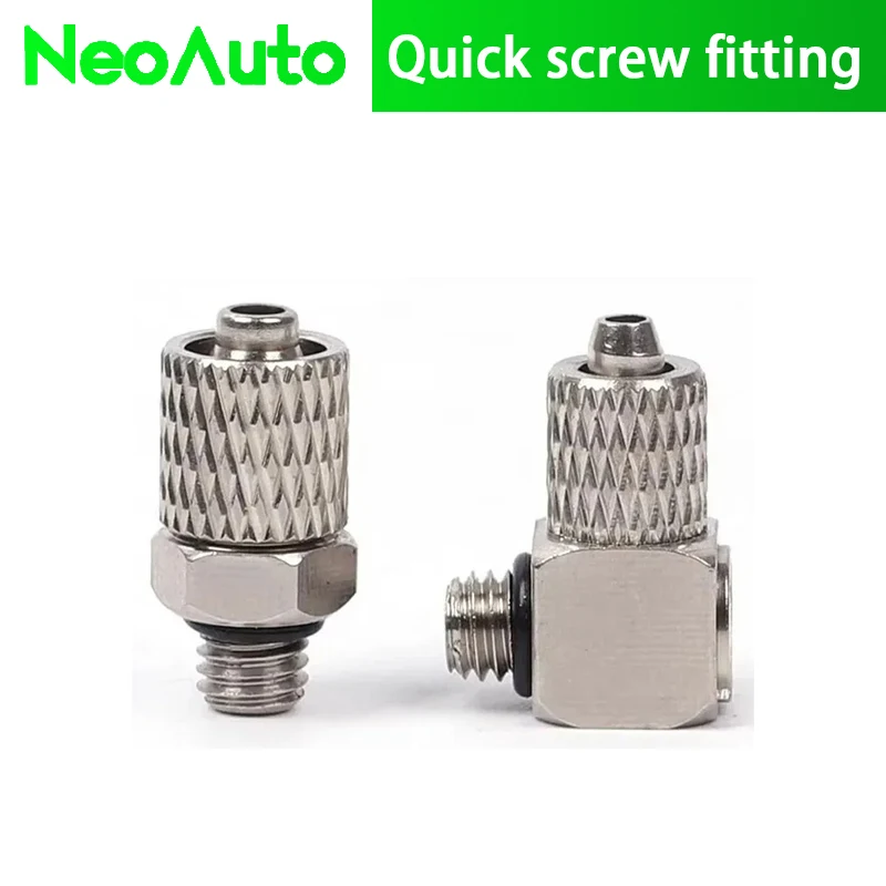 5PCS/10PCS Mini Pneumatic Connector Quick Screw Pipe Fitting Male Thread M3 M4 M5 M6  Fast Twist Joint Air Tube OD 3mm 4mm 6mm