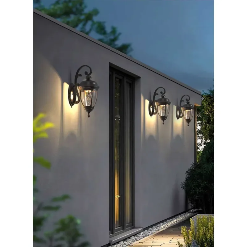European Vintage Die Cast Aluminum Connection Light Emitting Diode Outdoor Lighting IP65 Waterproof Outdoor Wall Light