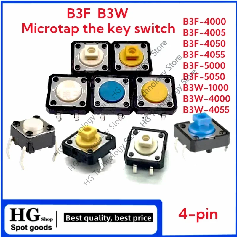 10PCS/Lot Original new  microtouch switch B3F-4000 B3F-4005 B3F-4050 B3F-4055 B3F-5000 B3F-5050 B3W-1000 B3W-4000 B3W-4055