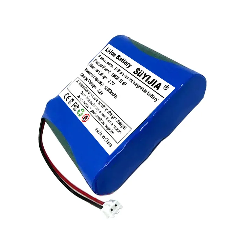 New 18650 3.7V 13600mAh 1S4P Battery Pack Lithium Ion Toy Beauty Salon Rechargeable Battery SM XH2.54 Plug Built-in BMS