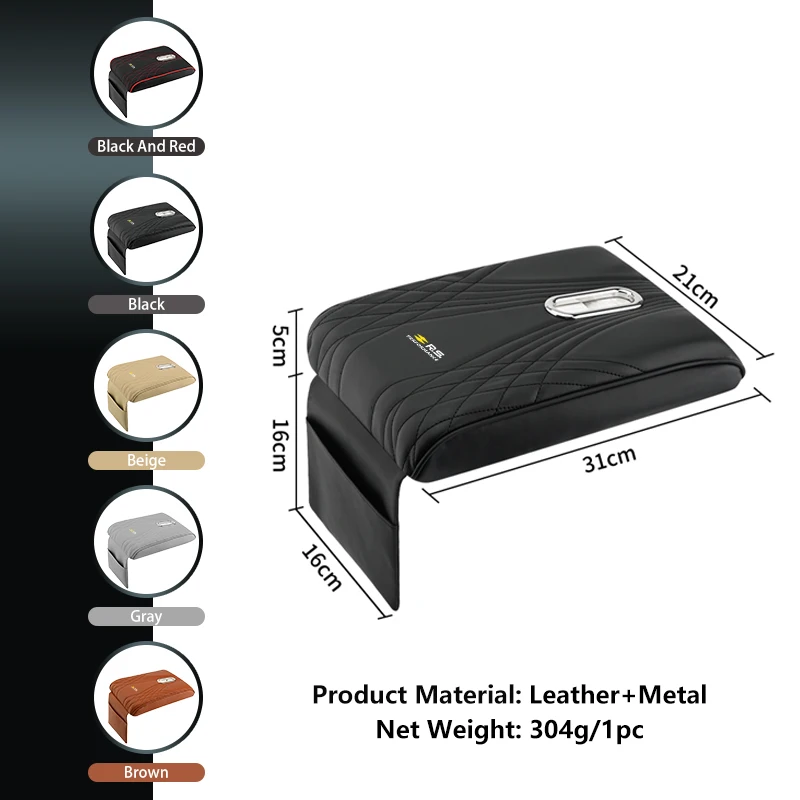 Car Armrest Box Pad Leather Central Arm Rest Tissue Box With Storage Pocket  For Renault RS Performance Clio Scenic Logan Megane