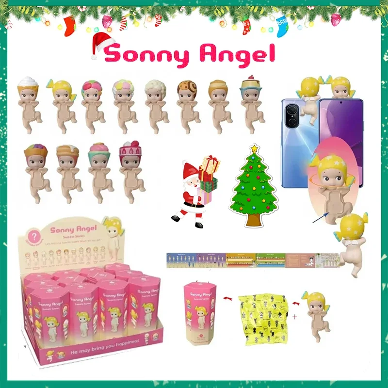 Sonny Angel Blind Box Candy Leg Lift Toy Angel Cute Mystery Surprise Toy Anime Model Mini Doll Fan Kids Phone Christmas Gifts