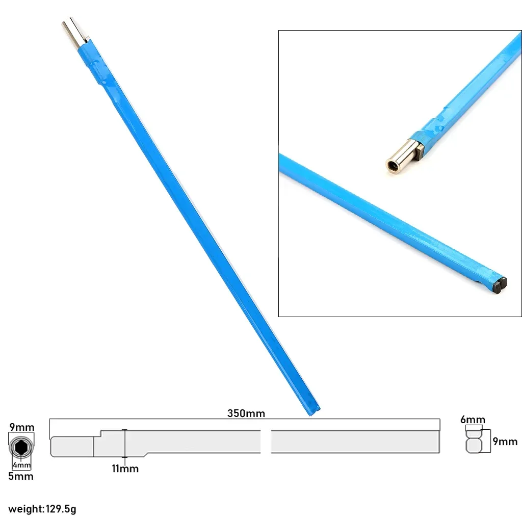 Various sizes of blue adjustment levers Two Way & Two Course Adjustable Truss Rod with Brass Head for Bass Electric Guitar Parts