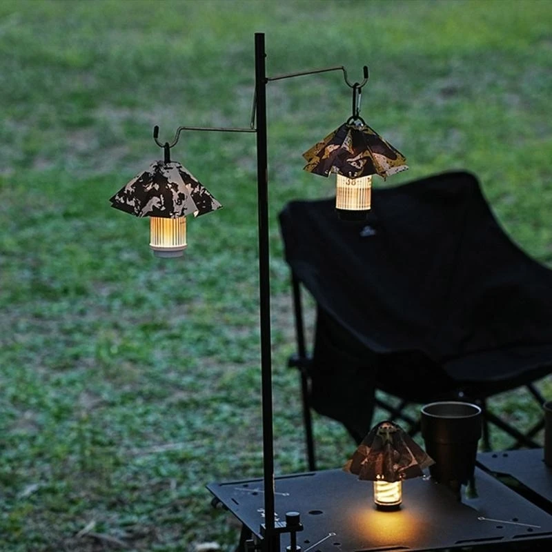 خيمة ملونة خفيفة الظل سهلة التركيب في الهواء الطلق غطاء خفيف أباجورة مبتكرة للتخييم والمشي لمسافات طويلة والسفر